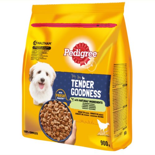 Pedigree TENDER GOODNESS száraztáp csirkehússal felnőtt kutyák számára 900g