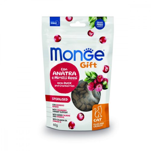 Monge Gift Steril - Kacsa és vörösáfonya 60g jutalomfalat macskáknak