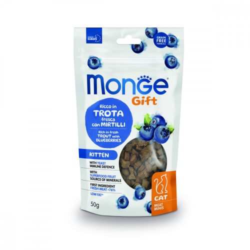 Monge Gift Kitten - Pisztráng és áfonya 50g jutalomfalat macskáknak