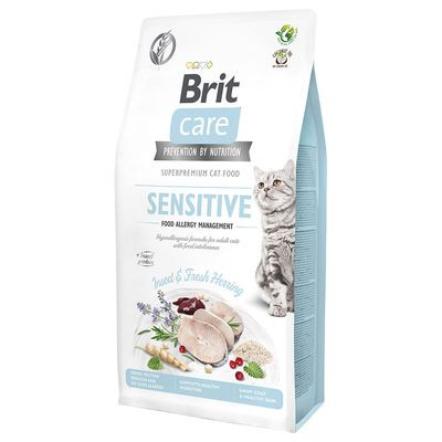 Brit Care Cat 7kg Sensitive Food Allergy Management Rovar és Friss Hering