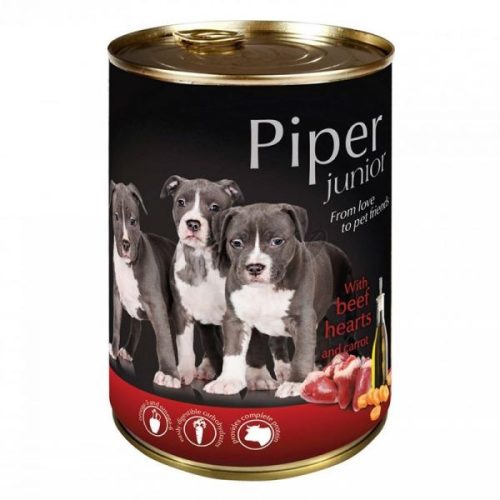 Piper 400g Junior Marhaszív és Sárgarépa 65% hústartalom