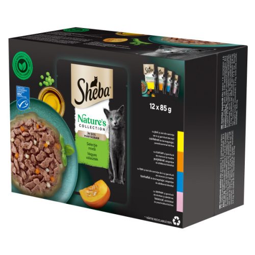 Sheba 12x85g Nature's Collection Vegyes választék Mártásban 