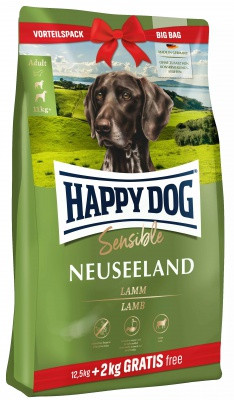 Happy Dog Supreme Neuseeland 12,5kg+2kg grátisz