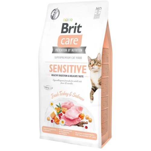 Brit Care Cat 2kg Sensitive Friss Pulyka és Lazac