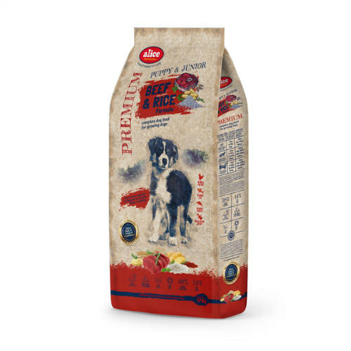 alicePROFESSIONAL 17kg Puppy&Junior Beef&Rice száraztáp