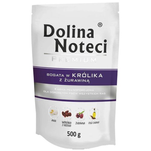 Dolina Noteci Prémium 500g Nyúl és Áfonya Kutya alutasakos