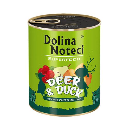 Dolina Noteci SuperFood 800g Szarvas és Kacsa Kutyakonzerv