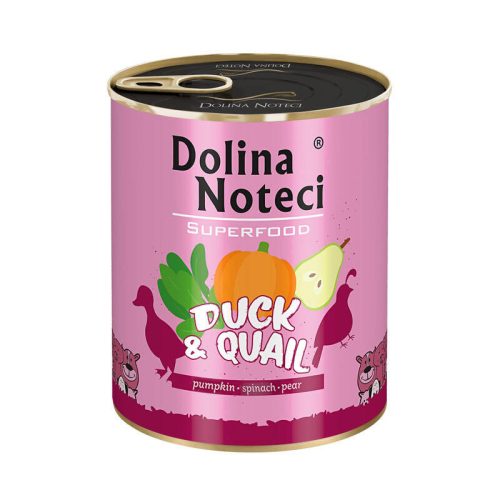 Dolina Noteci SuperFood 800g Kacsa és Fürj Kutyakonzerv