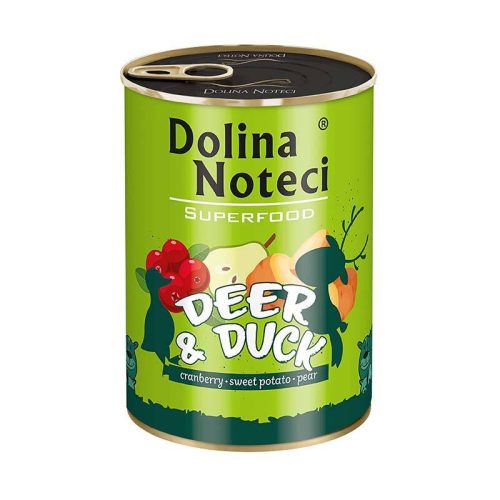 Dolina Noteci SuperFood 400g Szarvas és Kacsa Kutyakonzerv