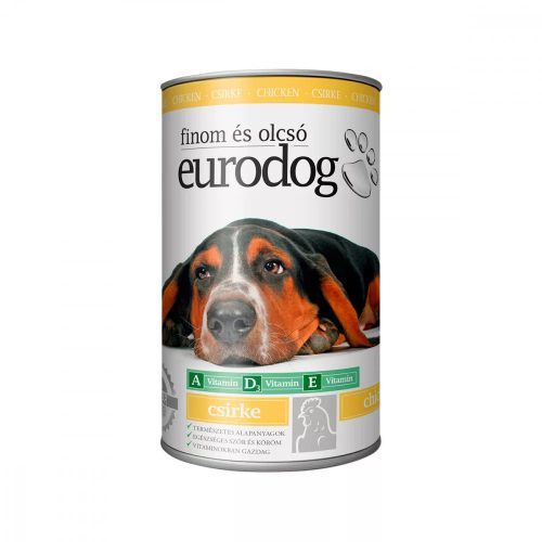 Euro Dog kutyakonzerv 1240g Baromfival