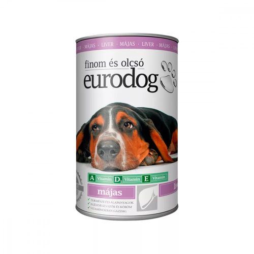 Euro Dog kutyakonzerv 1240g Májjal