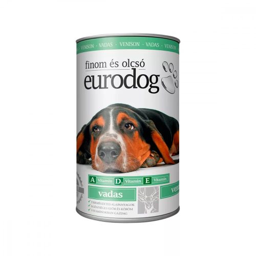 Euro Dog kutyakonzerv 1240g Vadhússal